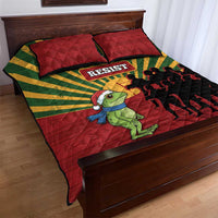 Merry Resistmas Quilt Bed Set Resist Portland Frog - Wonder Print Shop