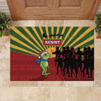 Merry Resistmas Rubber Doormat Resist Portland Frog - Wonder Print Shop