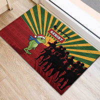 Merry Resistmas Rubber Doormat Resist Portland Frog - Wonder Print Shop