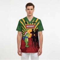 Merry Resistmas Scrub Top Resist Portland Frog - Wonder Print Shop