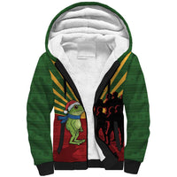 Merry Resistmas Sherpa Hoodie Resist Portland Frog - Wonder Print Shop