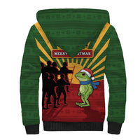 Merry Resistmas Sherpa Hoodie Resist Portland Frog - Wonder Print Shop