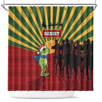 Merry Resistmas Shower Curtain Resist Portland Frog - Wonder Print Shop
