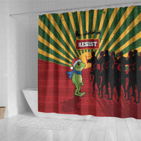 Merry Resistmas Shower Curtain Resist Portland Frog - Wonder Print Shop