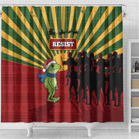 Merry Resistmas Shower Curtain Resist Portland Frog - Wonder Print Shop