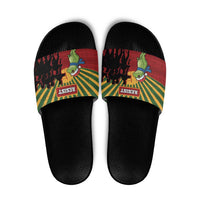 Merry Resistmas Slide Sandals Resist Portland Frog - Wonder Print Shop
