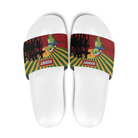 Merry Resistmas Slide Sandals Resist Portland Frog - Wonder Print Shop