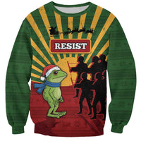 Merry Resistmas Sweatshirt Resist Portland Frog - Wonder Print Shop