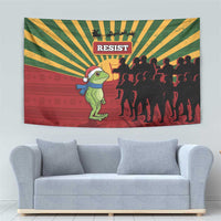 Merry Resistmas Tapestry Resist Portland Frog - Wonder Print Shop