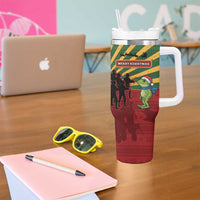 Merry Resistmas Tumbler With Handle Resist Portland Frog - Wonder Print Shop