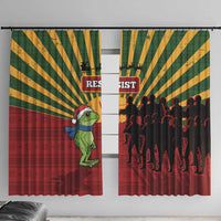Merry Resistmas Window Curtain Resist Portland Frog - Wonder Print Shop