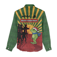 Merry Resistmas Women Casual Shirt Resist Portland Frog - Wonder Print Shop