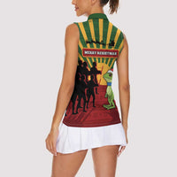 Merry Resistmas Women Sleeveless Polo Shirt Resist Portland Frog - Wonder Print Shop