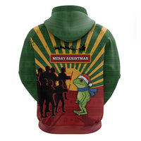 Merry Resistmas Zip Hoodie Resist Portland Frog - Wonder Print Shop