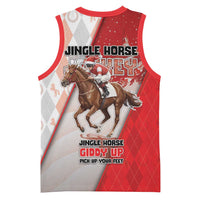 Horse Racing Christmas Basketball Jersey Giddy Up Pick Up Your Feet - Wonder Print Shop