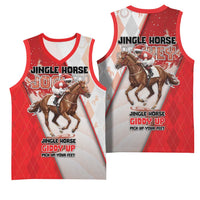 Horse Racing Christmas Basketball Jersey Giddy Up Pick Up Your Feet - Wonder Print Shop