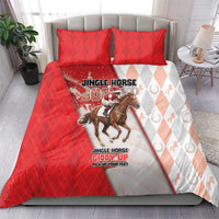 Horse Racing Christmas Bedding Set Giddy Up Pick Up Your Feet - Wonder Print Shop