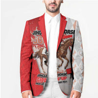Horse Racing Christmas Blazer Giddy Up Pick Up Your Feet - Wonder Print Shop