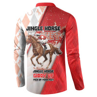 Horse Racing Christmas Button Sweatshirt Giddy Up Pick Up Your Feet - Wonder Print Shop