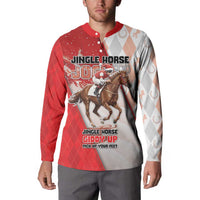 Horse Racing Christmas Button Sweatshirt Giddy Up Pick Up Your Feet - Wonder Print Shop