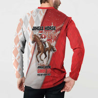 Horse Racing Christmas Button Sweatshirt Giddy Up Pick Up Your Feet - Wonder Print Shop
