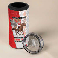 Horse Racing Christmas 4 in 1 Can Cooler Tumbler Giddy Up Pick Up Your Feet - Wonder Print Shop