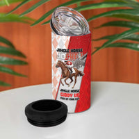 Horse Racing Christmas 4 in 1 Can Cooler Tumbler Giddy Up Pick Up Your Feet - Wonder Print Shop