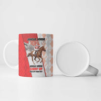 Horse Racing Christmas Ceramic Mug Giddy Up Pick Up Your Feet - Wonder Print Shop