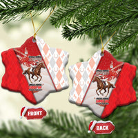 Horse Racing Christmas Ceramic Ornament Giddy Up Pick Up Your Feet - Wonder Print Shop