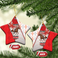 Horse Racing Christmas Ceramic Ornament Giddy Up Pick Up Your Feet - Wonder Print Shop