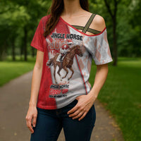 Horse Racing Christmas Cross Shoulder Shirt Giddy Up Pick Up Your Feet - Wonder Print Shop