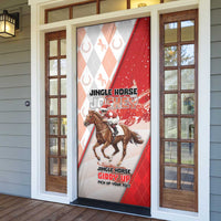 Horse Racing Christmas Door Cover Giddy Up Pick Up Your Feet - Wonder Print Shop