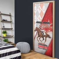 Horse Racing Christmas Door Cover Giddy Up Pick Up Your Feet - Wonder Print Shop