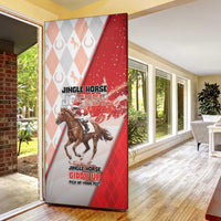 Horse Racing Christmas Door Cover Giddy Up Pick Up Your Feet - Wonder Print Shop