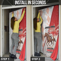 Horse Racing Christmas Door Cover Giddy Up Pick Up Your Feet - Wonder Print Shop
