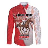 Horse Racing Christmas Family Matching Off Shoulder Short Dress and Hawaiian Shirt Giddy Up Pick Up Your Feet - Wonder Print Shop