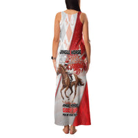 Horse Racing Christmas Family Matching Tank Maxi Dress and Hawaiian Shirt Giddy Up Pick Up Your Feet - Wonder Print Shop