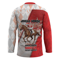 Horse Racing Christmas Hockey Jersey Giddy Up Pick Up Your Feet - Wonder Print Shop
