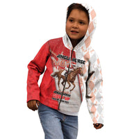 Horse Racing Christmas Kid Hoodie Giddy Up Pick Up Your Feet - Wonder Print Shop