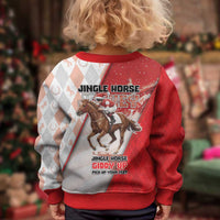 Horse Racing Christmas Kid Ugly Christmas Sweater Giddy Up Pick Up Your Feet - Wonder Print Shop