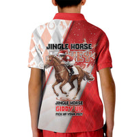 Horse Racing Christmas Kid Polo Shirt Giddy Up Pick Up Your Feet - Wonder Print Shop