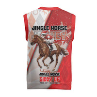 Horse Racing Christmas Knitted V-Neck Vest Giddy Up Pick Up Your Feet - Wonder Print Shop