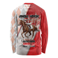 Horse Racing Christmas Long Sleeve Shirt Giddy Up Pick Up Your Feet - Wonder Print Shop