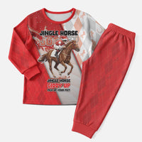 Horse Racing Christmas Pajama Set Giddy Up Pick Up Your Feet - Wonder Print Shop