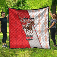 Horse Racing Christmas Quilt Giddy Up Pick Up Your Feet - Wonder Print Shop