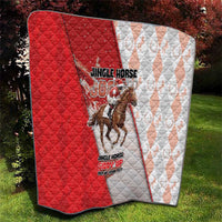 Horse Racing Christmas Quilt Giddy Up Pick Up Your Feet - Wonder Print Shop