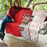 Horse Racing Christmas Quilt Giddy Up Pick Up Your Feet - Wonder Print Shop