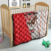 Horse Racing Christmas Quilt Giddy Up Pick Up Your Feet - Wonder Print Shop