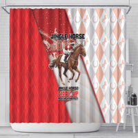 Horse Racing Christmas Shower Curtain Giddy Up Pick Up Your Feet - Wonder Print Shop