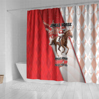 Horse Racing Christmas Shower Curtain Giddy Up Pick Up Your Feet - Wonder Print Shop